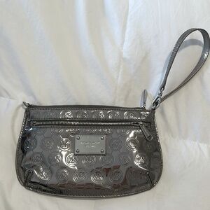 Michael Kors dark metallic Wristlet- never used